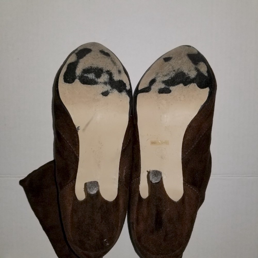BAMBOO Brown‎ Heels Booties - Picture 6 of 11